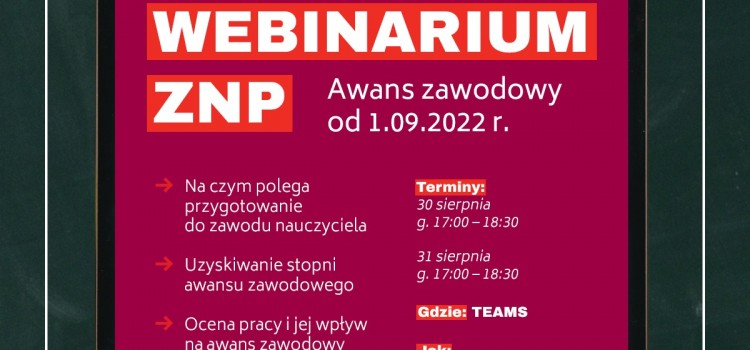 Webinarium ZNP – awans od września 2022