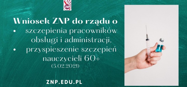 ZNP do kancelarii Premiera w/s szczepień….